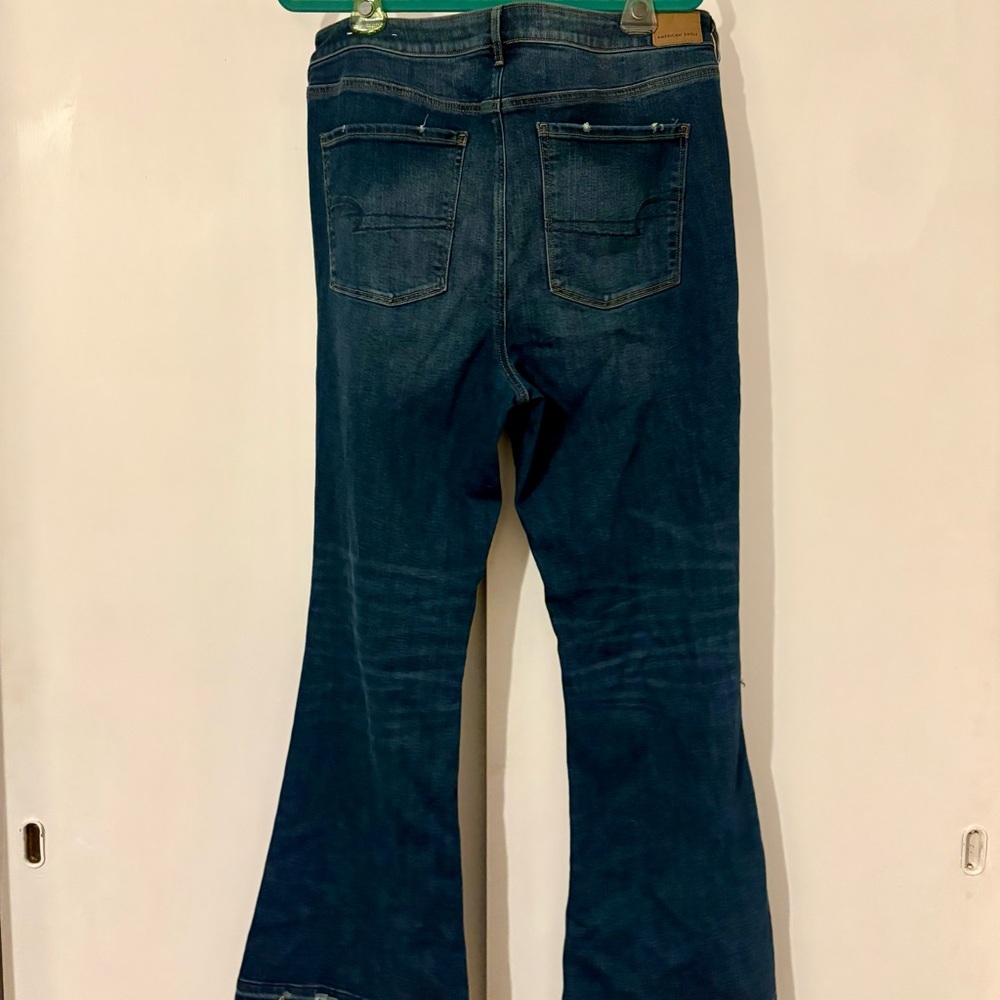 American Eagle Outfitters Highest Rise Flare Blue Jeans - Picture 6 of 8